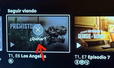 Quitar contenido de "Seguir viendo" en Max