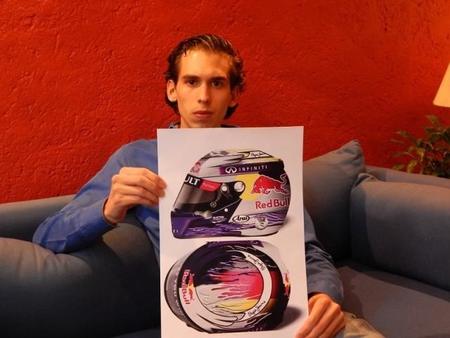 ¡Viva México, ca…nijos! Un mexicano diseñó el nuevo casco para Sebastian Vettel