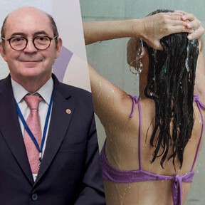 José Carlos Moreno, catedrático de Dermatología: "El champú no hace que el pelo caiga. Puede lavarse a diario, usando el champú adecuado. El cabello que cae al lavarlo también lo haría al peinarlo" 