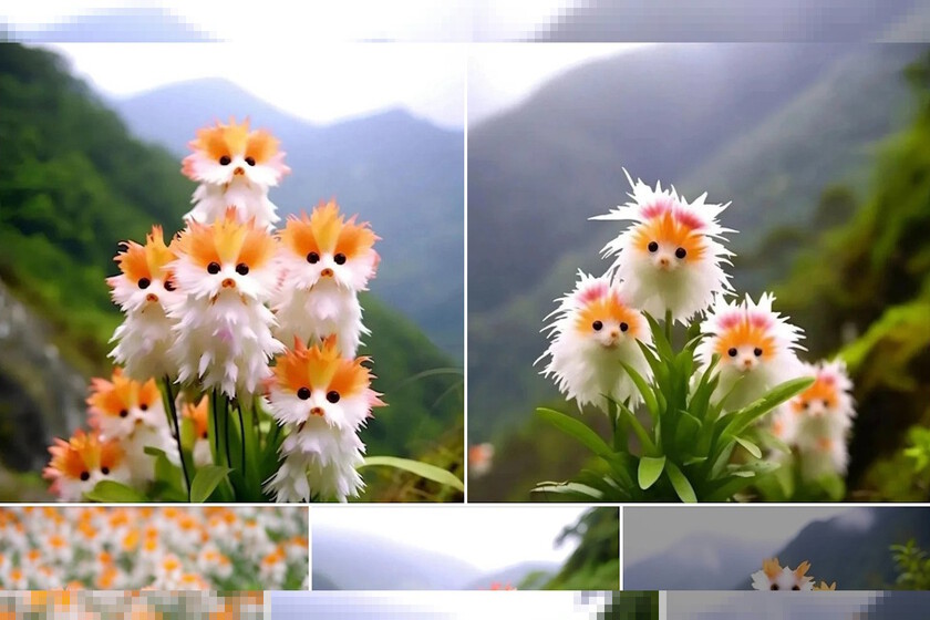 Mira estas adorables flores con cara de gatito... porque no existen, pero hay estafadores vendiéndolas en Internet