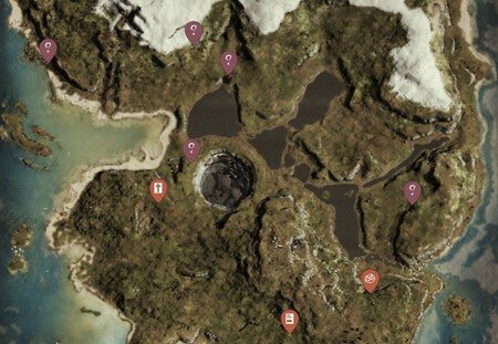 Pintura Roja The Forest Ubicacion