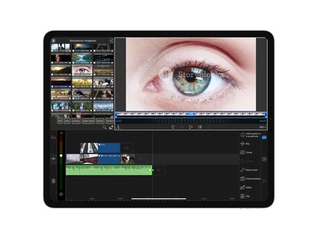 LumaFusion の Storyblock でコンテンツを直接検索する画面。
