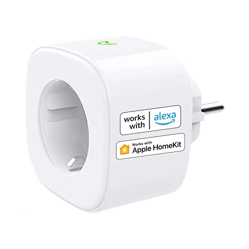 Meross Enchufe Inteligente WiFi, Enchufe WiFi 16A de Temporizador de Control Remoto, Compatible con Alexa, Apple HomeKit y Google Home, 3680W