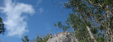La pirámide de Nohoch Mul (Cobá)