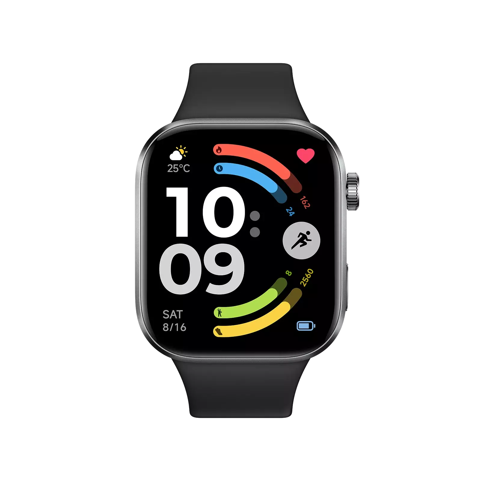 Reloj deportivo - Xiaomi Redmi Watch 6, 52.6 mm, 135 mm - 205 mm, pantalla AMOLED de 2.07", Hasta 24 días de Autonomía, HyperOS, Negro obsidiana