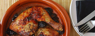Receta de pollo asado caramelizado con ciruelas