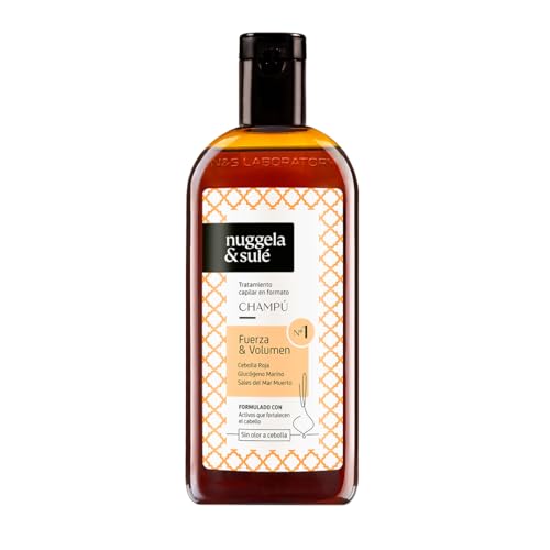 Nuggela & Sulé Champú Nº1 - Fuerza & Volumen. Con Extracto de Cebolla Roja y Glucógeno Marino. Fortalece. Estimula el Crecimiento. Frena la Caída del Cabello. 1 x 250 ml