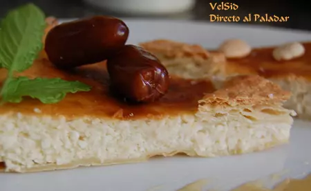 Tarta de requesón y almendras