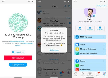 WhatsApp MODの初期設定