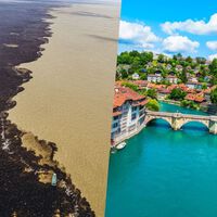 Nem poluição, nem sujeira: a verdadeira razão pela qual a água dos rios na Suíça é azul e no Brasil é marrom 
