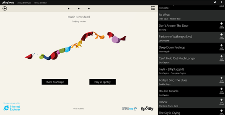 Mixshape, un experimento de Microsoft, Spotify y The Echo Nest para reordenar tus listas
