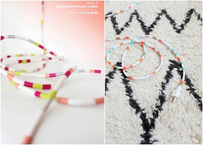 Decorar cables con washi tape - 1