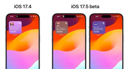 Apple Podcast ウィジェットの前後