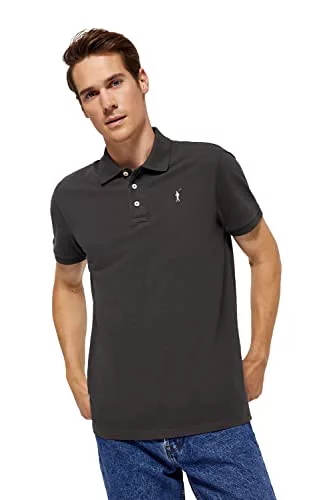 Polo Club Polo Manga Corta Gris Asfalto Algodón Verano - Poloshirt for Men - Cómodo para Hombre