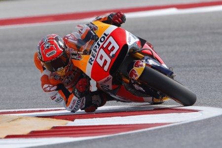 Marc Márquez se lleva la pole en Austin, pero achuchado por Jorge Lorenzo