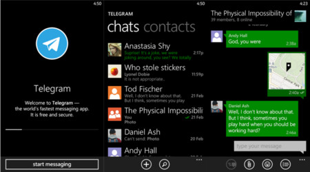 Telegram se actualiza en Windows Phone 8.1 y sale de la fase Beta