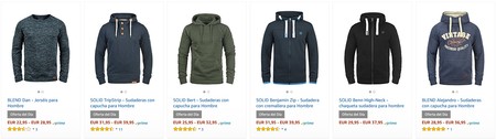 Hasta 22% de descuento en sudaderas y jerséis para hombre Blend y Solid en Amazon