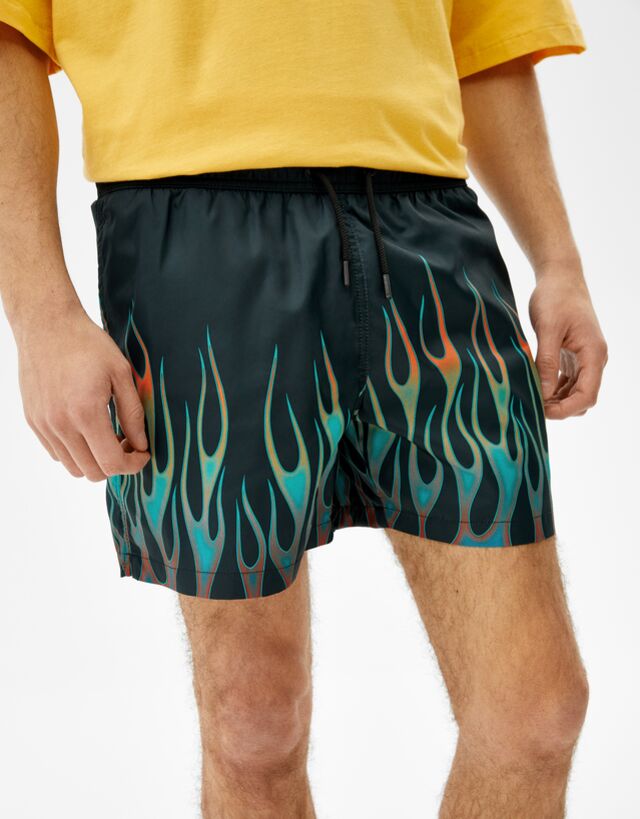 Bañador print llamas