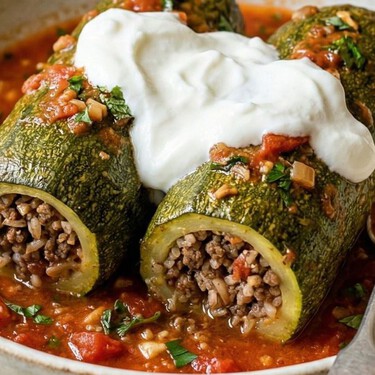 Calabacitas rellenas de carne de res en caldo de jitomate: fáciles, rendidoras y perfectas para la semana