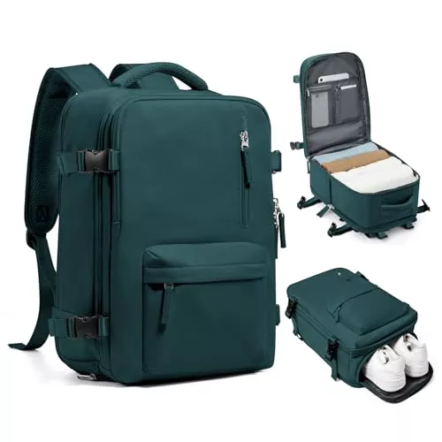 SZLX Mochila Viaje Cabina Avion 40x20x25 Mujer Ryanair Maleta para Cabina de avion Equipaje de Mano Easyjet Mochila de Senderismo Mochila para Portatil Impermeable hombre