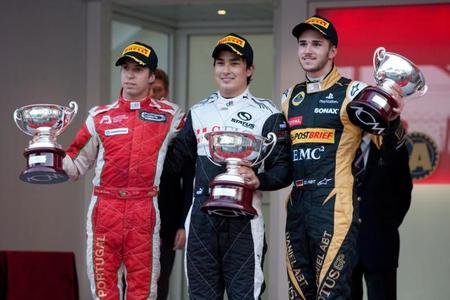 Podio carrera 2 GP3 Mónaco 2012