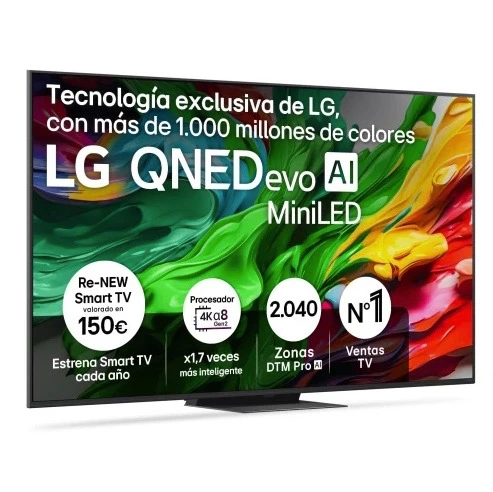 Smart TV LG QNED evo AI QNED86 65 pulgadas MiniLED 4K 2025
