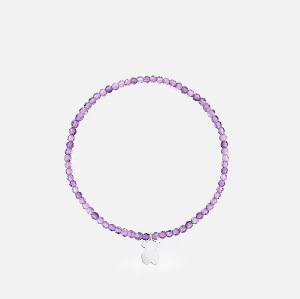 Pulsera de plata y amatistas