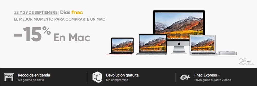Ofertas en Mac y iPad en Fnac: hasta un 15% de desucuento y ventajas para socios