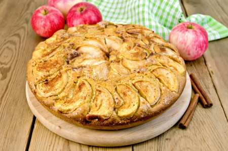 Bizcocho de manzana fitness rico en proteínas