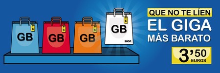 Suop se hace con el giga más barato, rebajándolo hasta los 3,5 euros