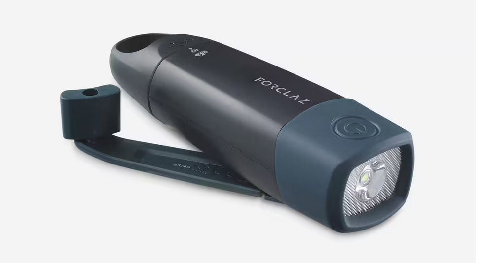 Linterna de Montaña foco recargable 150 lúmenes Forclaz DYNAMO 500 V2