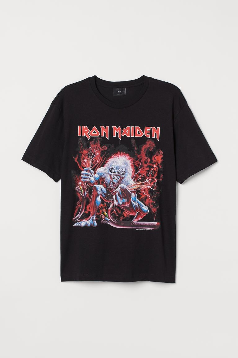 Camiseta Regular Fit con estampado de Iron Maiden