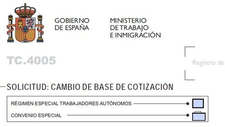 Cambios de base de cotización en autónomos