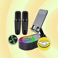 No solo es un soporte para tu celular, también se convierte en el karaoke más compacto que hemos visto