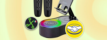 Si una bocina en la oficina no es suficiente, este soporte para celular viene hasta con micrófonos para karaoke: por 181 pesos 