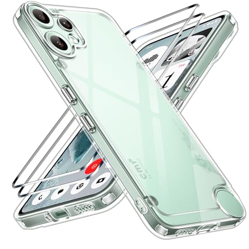 ivoler Anti-Amarillo Clara Funda para CMF Phone 2 Pro 5G con 2 Piezas Cristal Templado