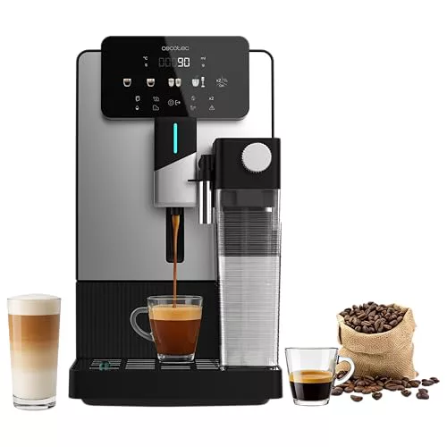 Cecotec Cafetera Express Superautomática Cremmaet Latte Art Elite. 1500W, 19Bares