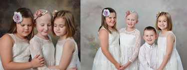 Cinco años después, tres niñas y un niño vuelven a recrear la foto viral que representa su lucha y victoria contra el cáncer