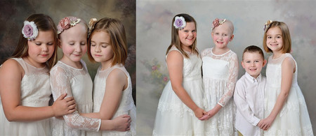 Cinco años después, tres niñas y un niño vuelven a recrear la foto viral que representa su lucha y victoria contra el cáncer