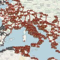 Assim seria o Google Maps para o Império Romano, incluindo um planejador de rotas em latim 