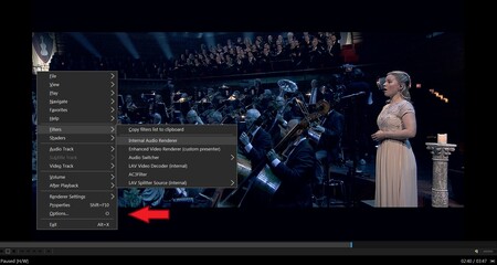 Cómo activar la función de estéreo crossfeed en MPC-HC para centrar el escenario sonoro al usar auriculares
