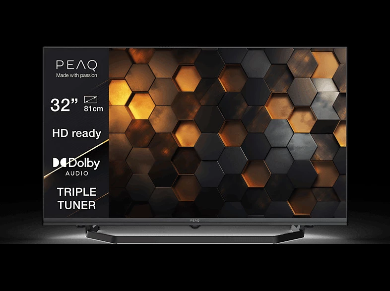 TV DLED 32" - Peaq PTV 32H-5024C, HD-ready, Triple Tuner, Dolby Audio, Negro