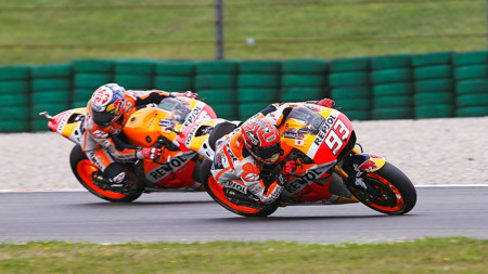 Marc Marquez Dani Pedrosa Sachsenring 2015