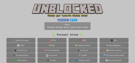 Unblocked, el directorio de webs bloqueadas de torrent, streaming y descarga directa, que esquiva constantemente su propio bloqueo 