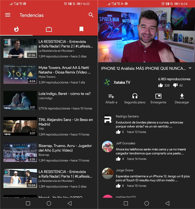 Las mejores alternativas a YouTube para ver vídeos en iPhone y Android