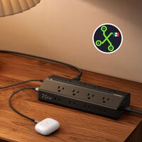 Nuevo multicontacto UGREEN con 20 conexiones, por 599 pesos; con salidas CA, puertos USB con carga rápida y cable de 1.5 metros 