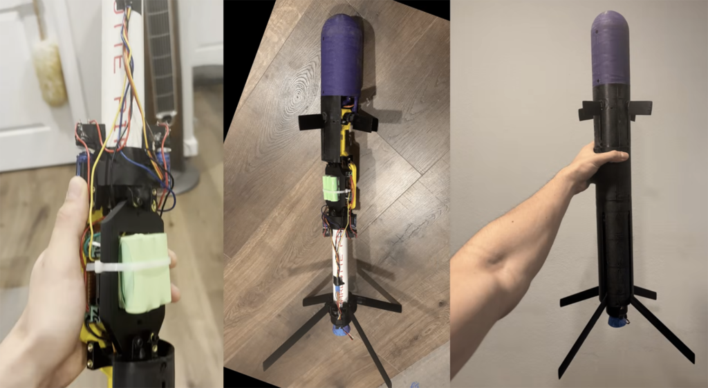 Creíamos que imprimir una pistola en 3D ya era inquietante. Ahora alguien ha dado un paso más con un “misil” casero guiado