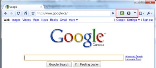 chrome botones google barra direcciones extensiones