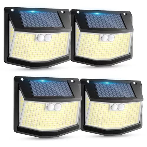 Luz Exterior Solar LED Jardín, pack de 4
