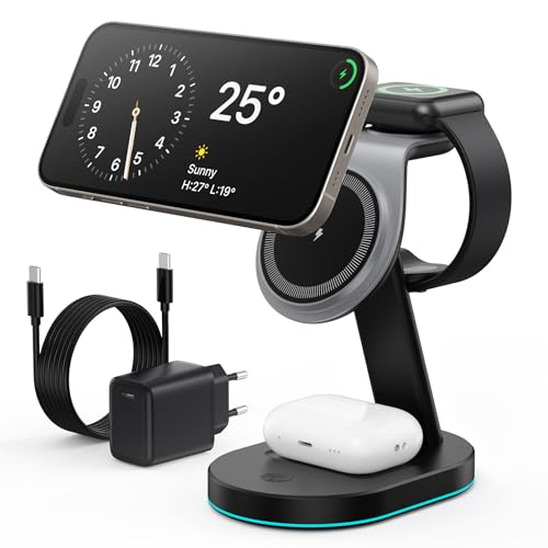 3 en 1 Estacion de Carga Inalámbrica